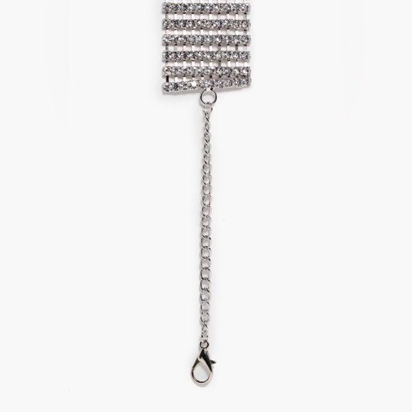 Set of Earrings & Choker Sparkly Rhinestones Necklaces •10 Rows. - Picture 6 of 6